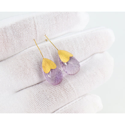 Amethyst Earring 18K Gold