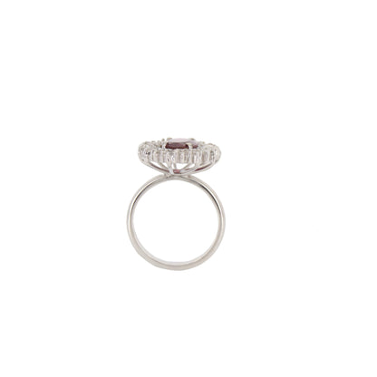 Rubellite Ring Silver