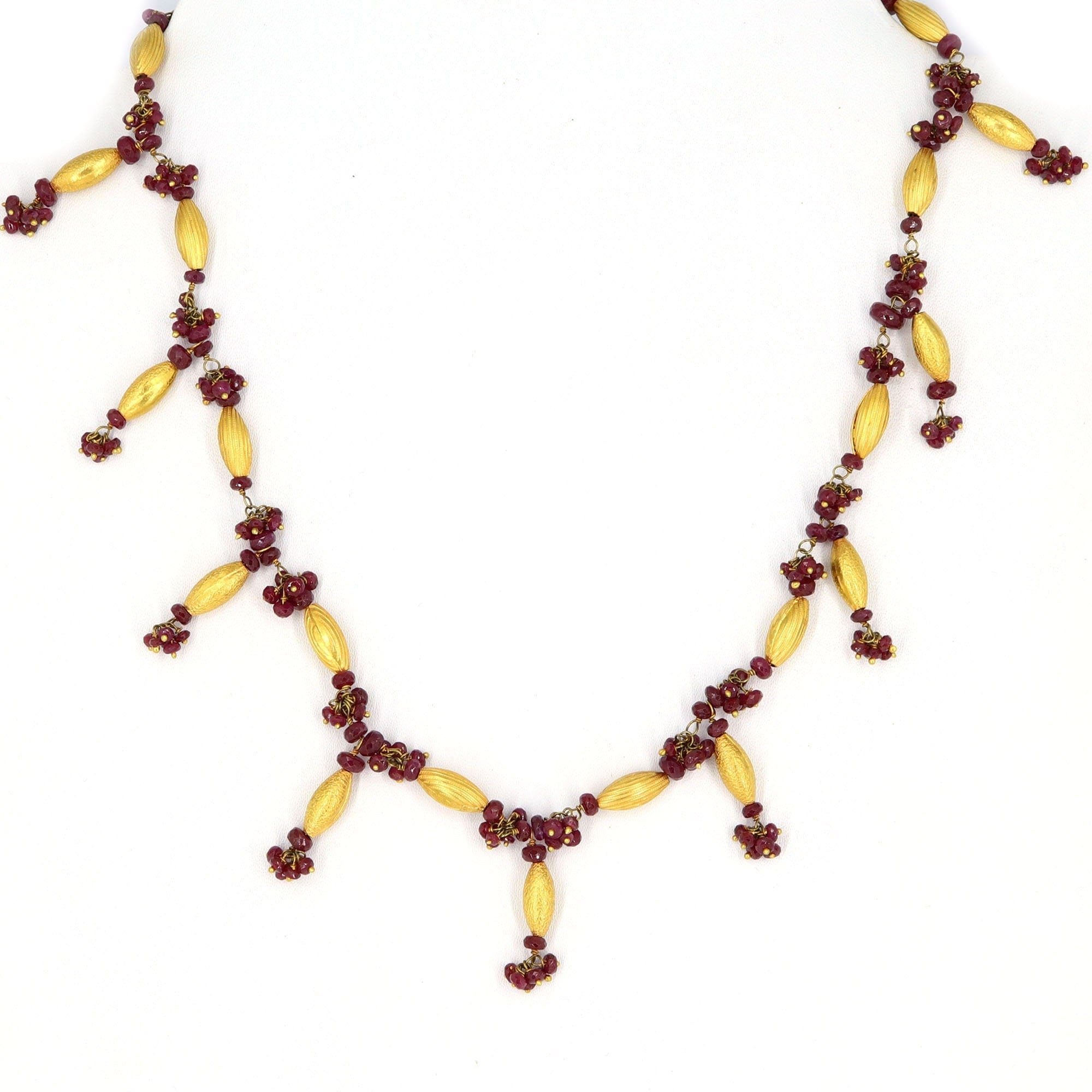 Ruby Yellow Necklace 18K Gold