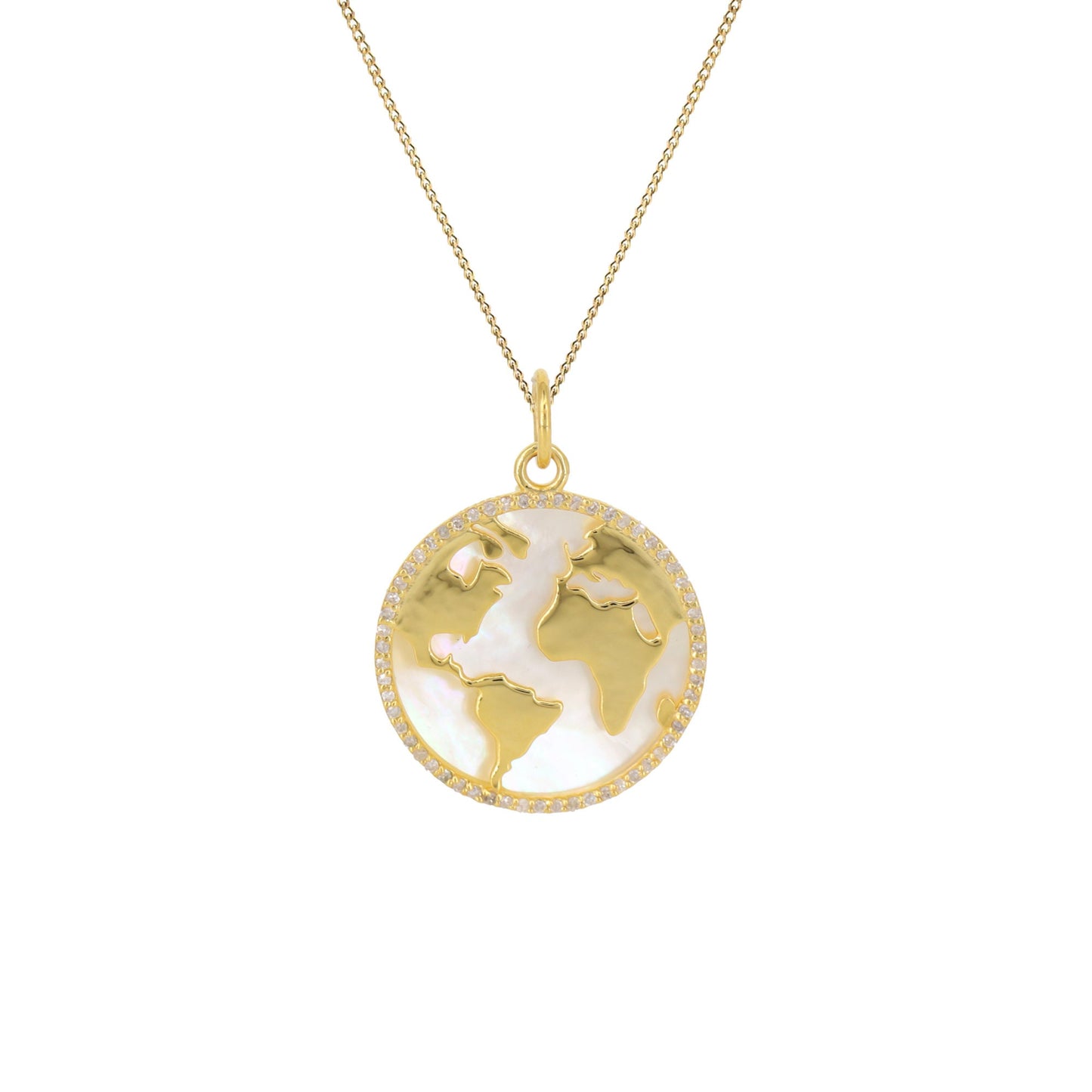 Earth Charm Pendant 14K Gold
