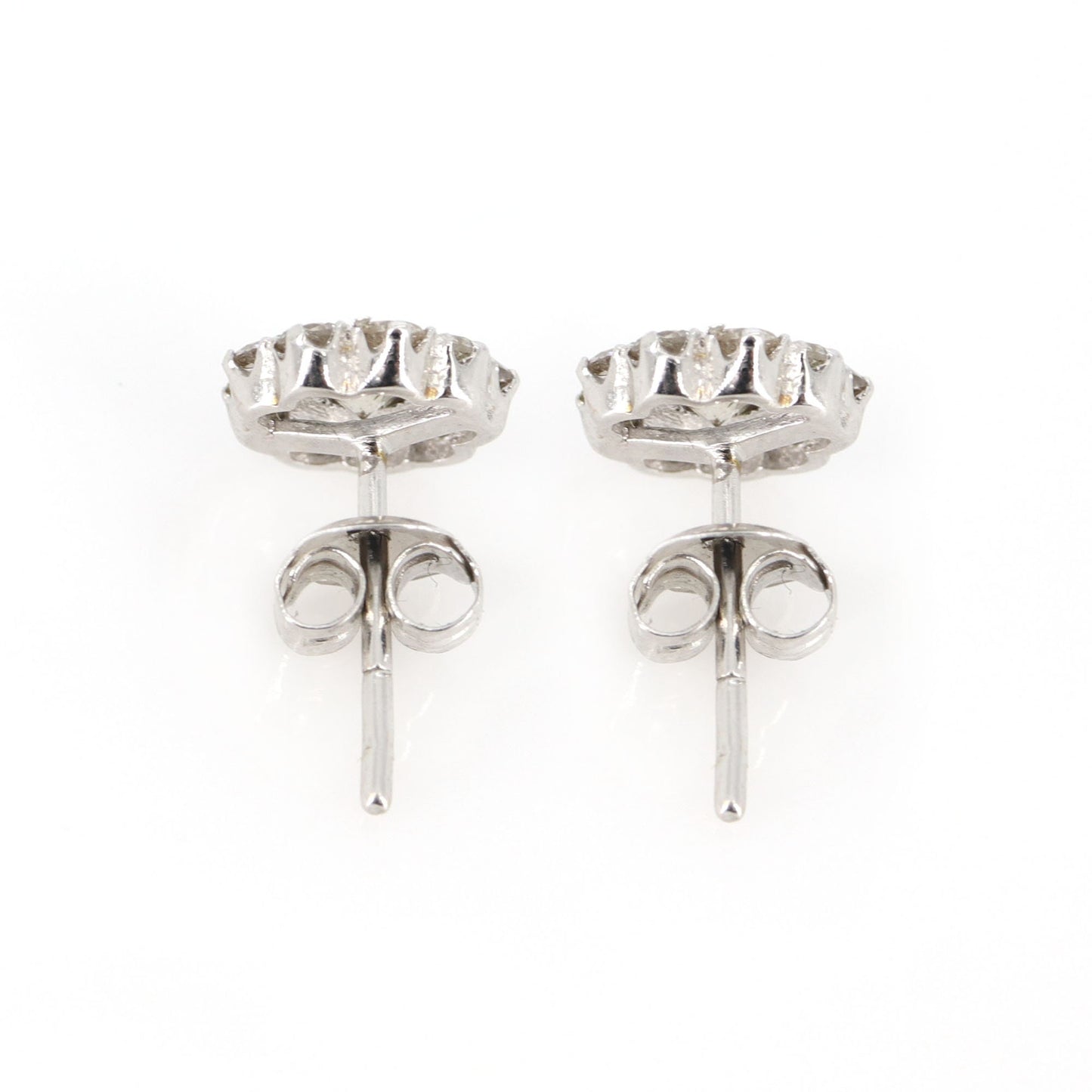 Solitaire Studs/ Pave Stud / Wedding Earring 18K Gold