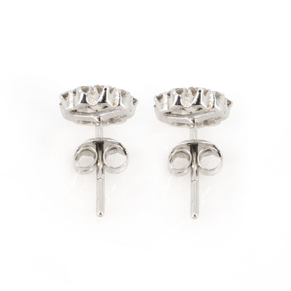 Solitaire Studs/ Pave Stud / Wedding Earring 18K Gold