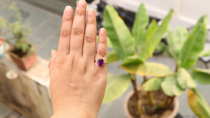 Purple Amethyst Ring 14K Gold