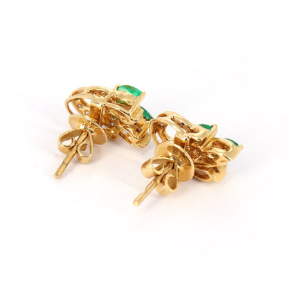 Unique Design Yellow Earring 14K Gold