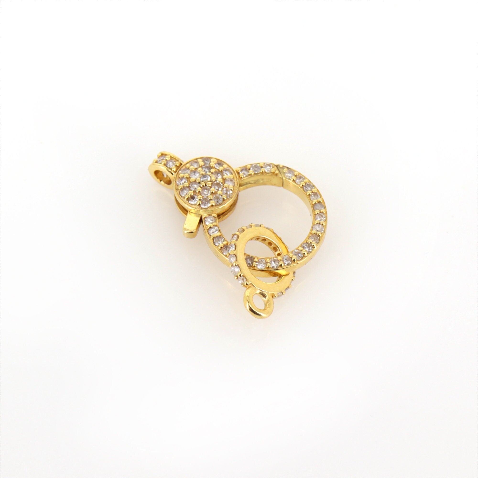 Lobster Lock Enhancer Charm Pendant 14K Gold