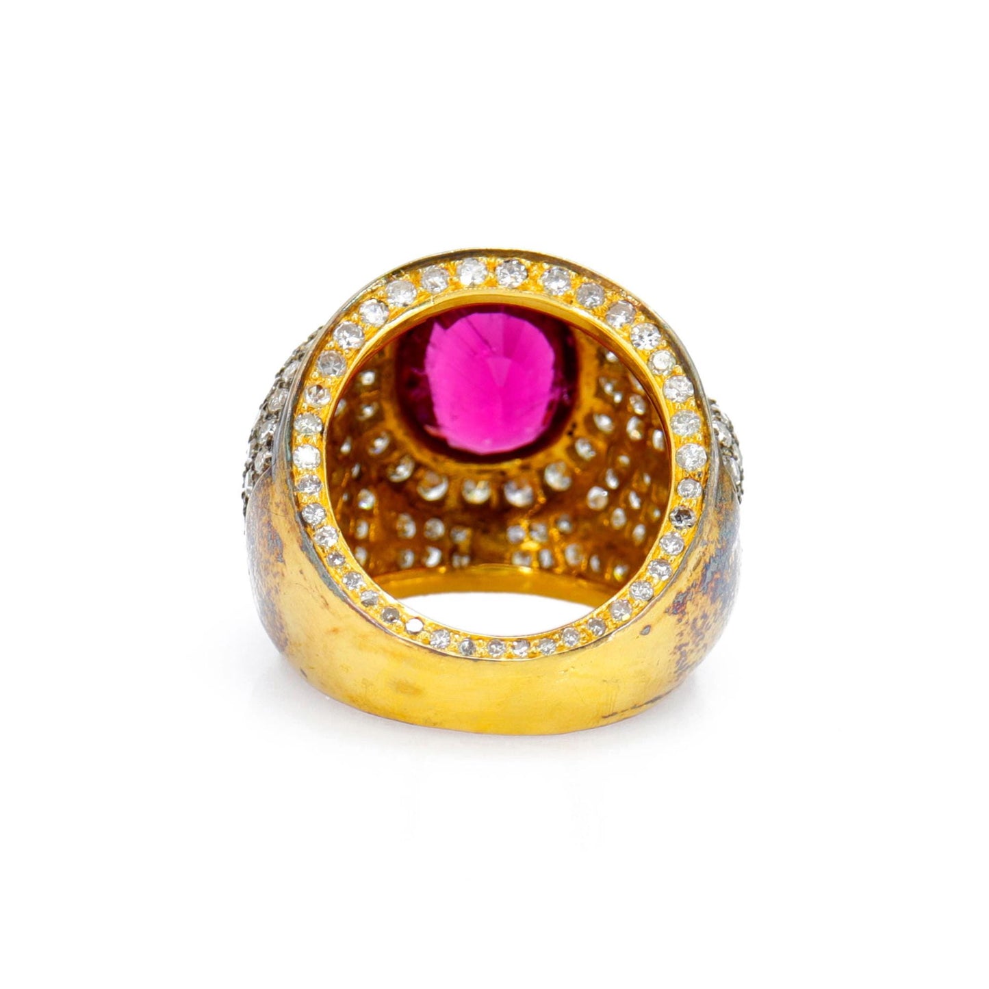 Yellow & Rubellite Ring 14K Gold
