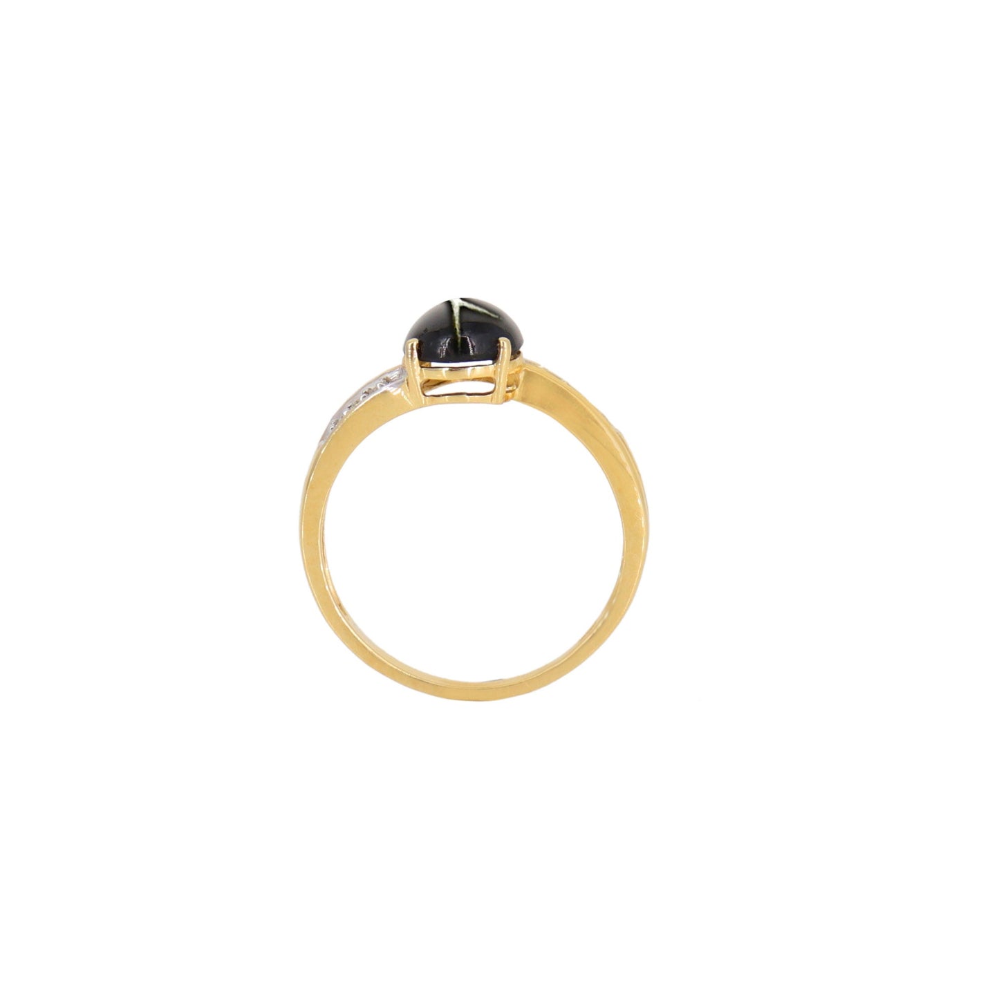 Black Star Ring 14K Gold