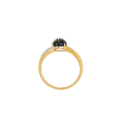 Black Star Ring 14K Gold