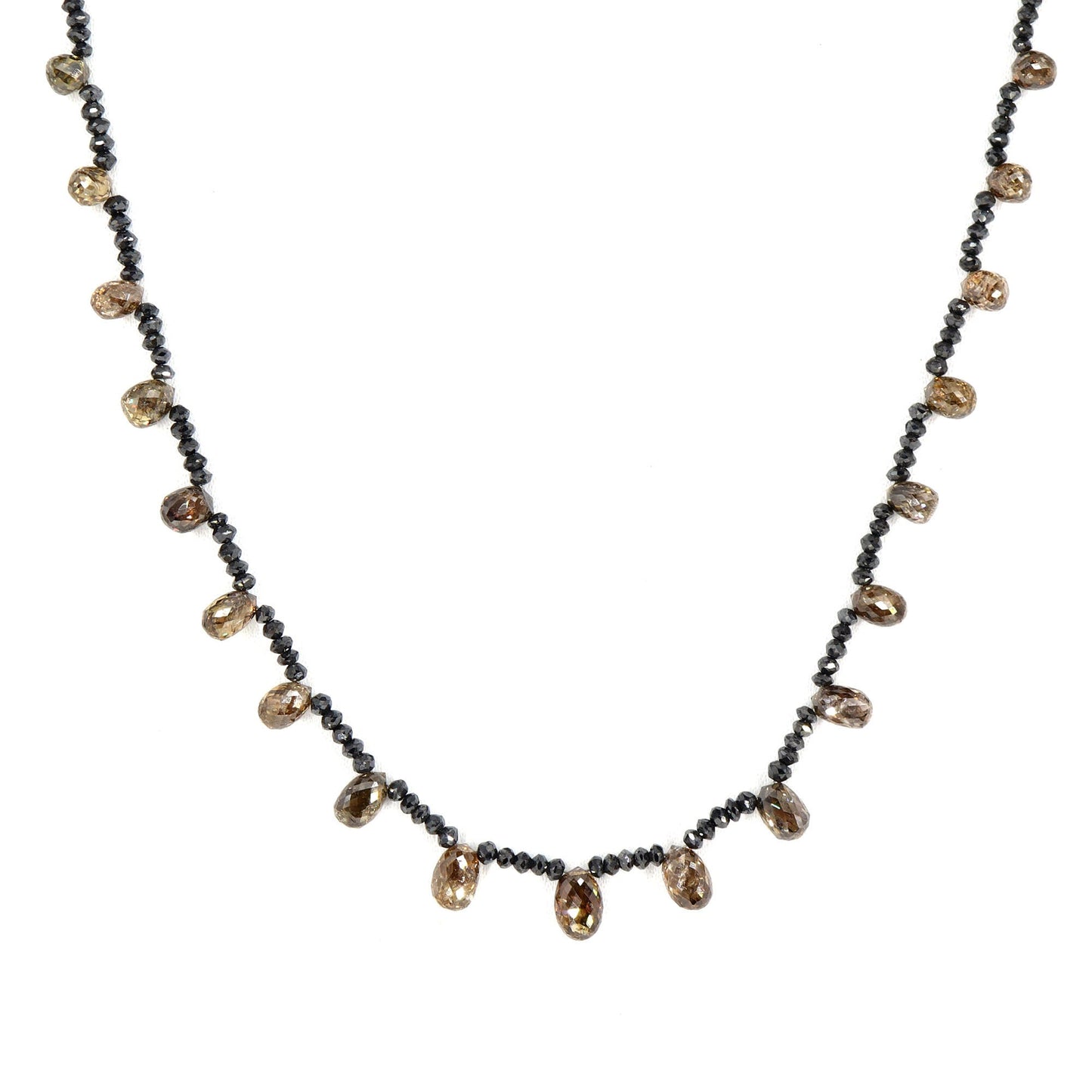 Black Necklace 18K Gold