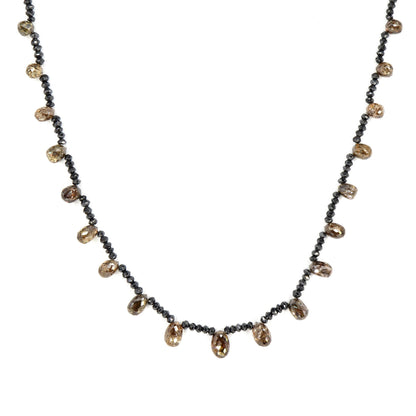 Black Necklace 18K Gold