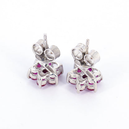925 Sterling Studs Ruby Studs Birthday Sister Studs Earring Silver