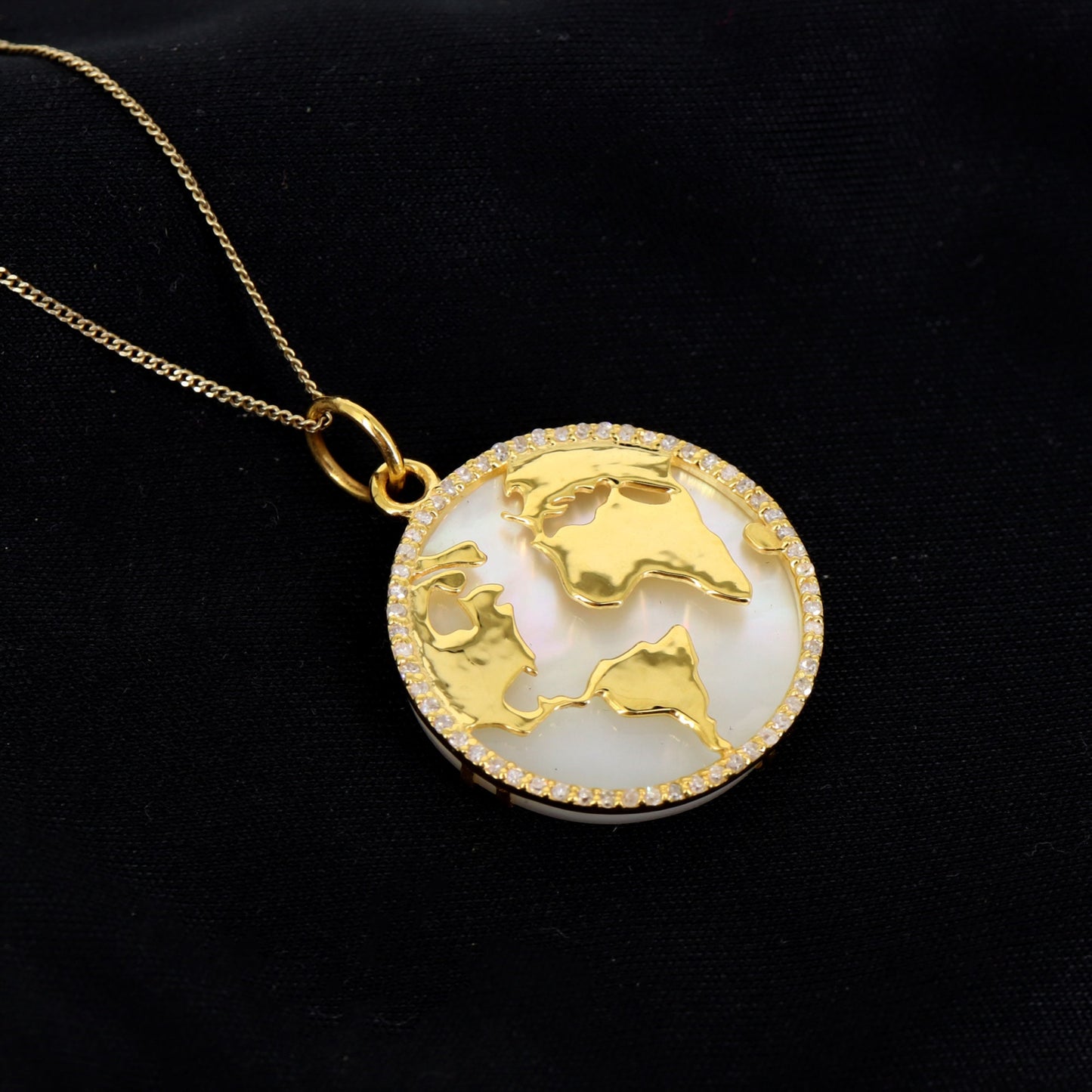 Earth Charm Pendant 14K Gold
