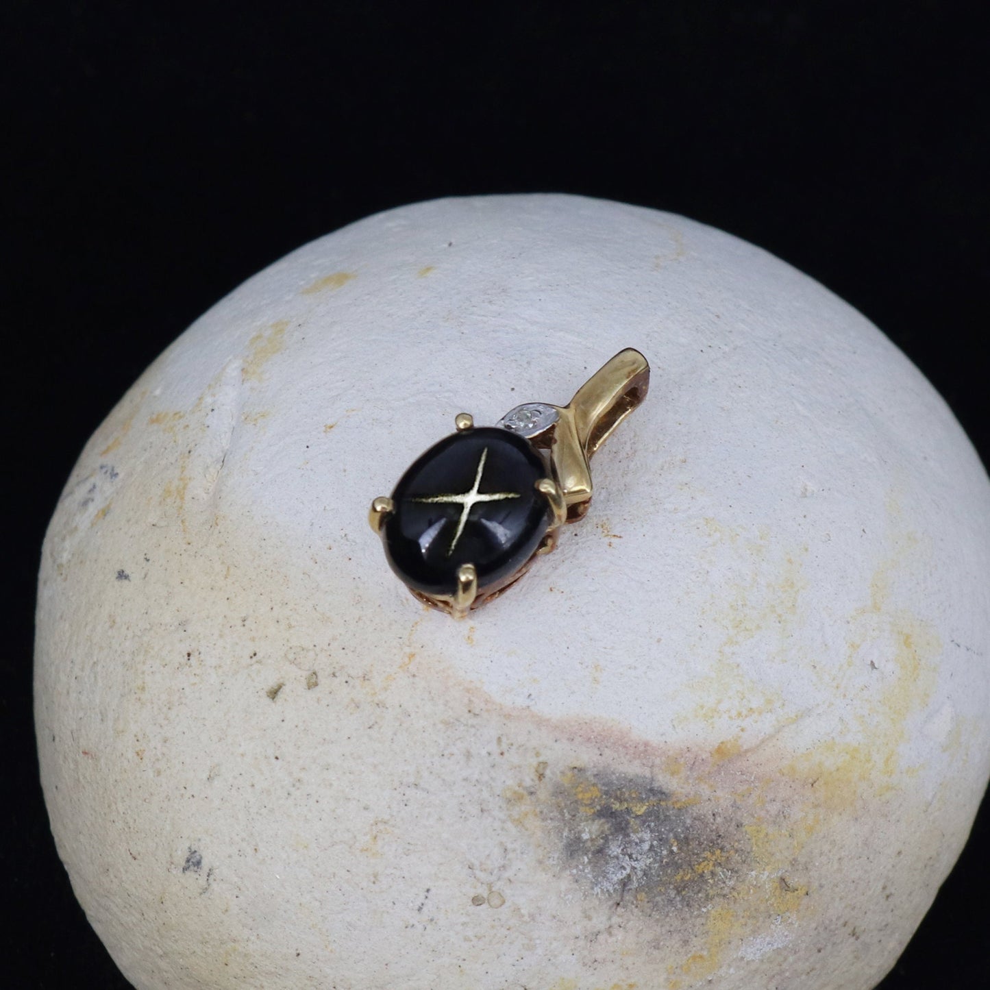 Black Star Pendant 14K Gold