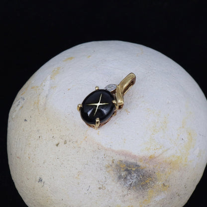 Black Star Pendant 14K Gold