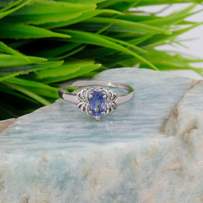 White Sapphire Ring 14K Gold