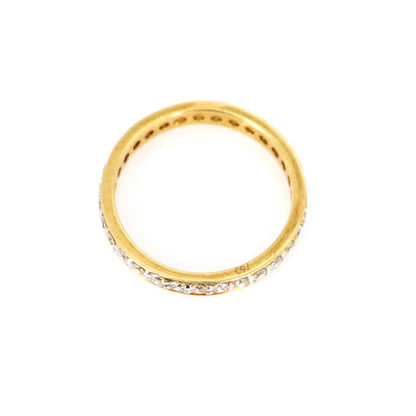 Rose Eternity Band Stackable Wedding Ring 18K Gold