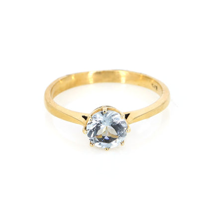 Antique Blue Topaz Ring Gold