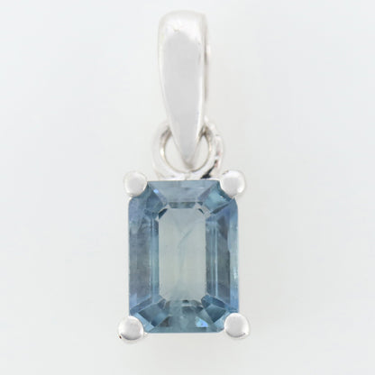 Blue Sapphire Necklace Silver