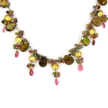 Designer Yellow Necklace 18K Gold