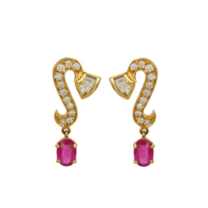 Ruby Earring 18K Gold