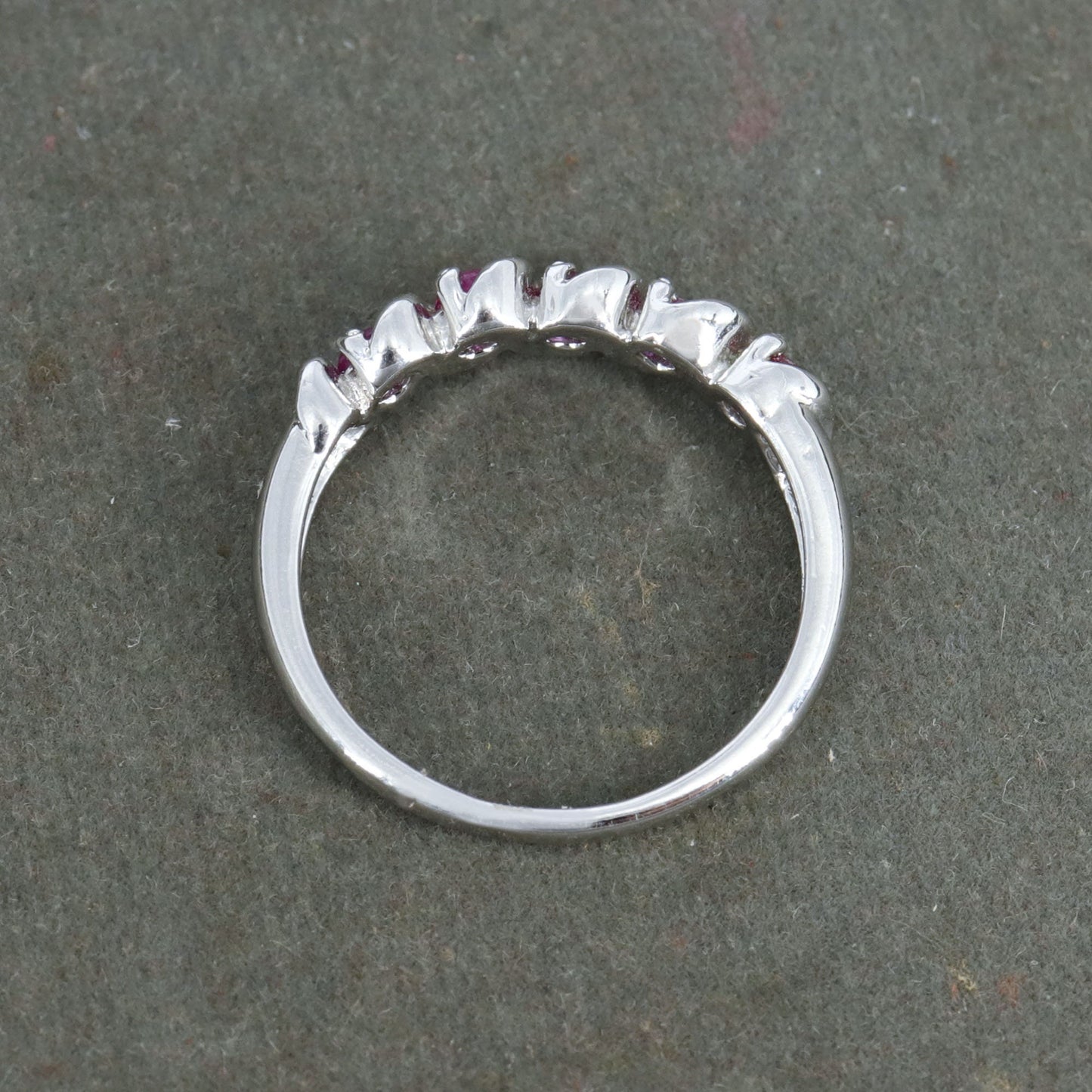 Handmade 925 Sterling Ladies Ruby Ring Silver