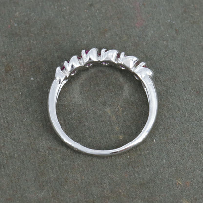 Handmade 925 Sterling Ladies Ruby Ring Silver