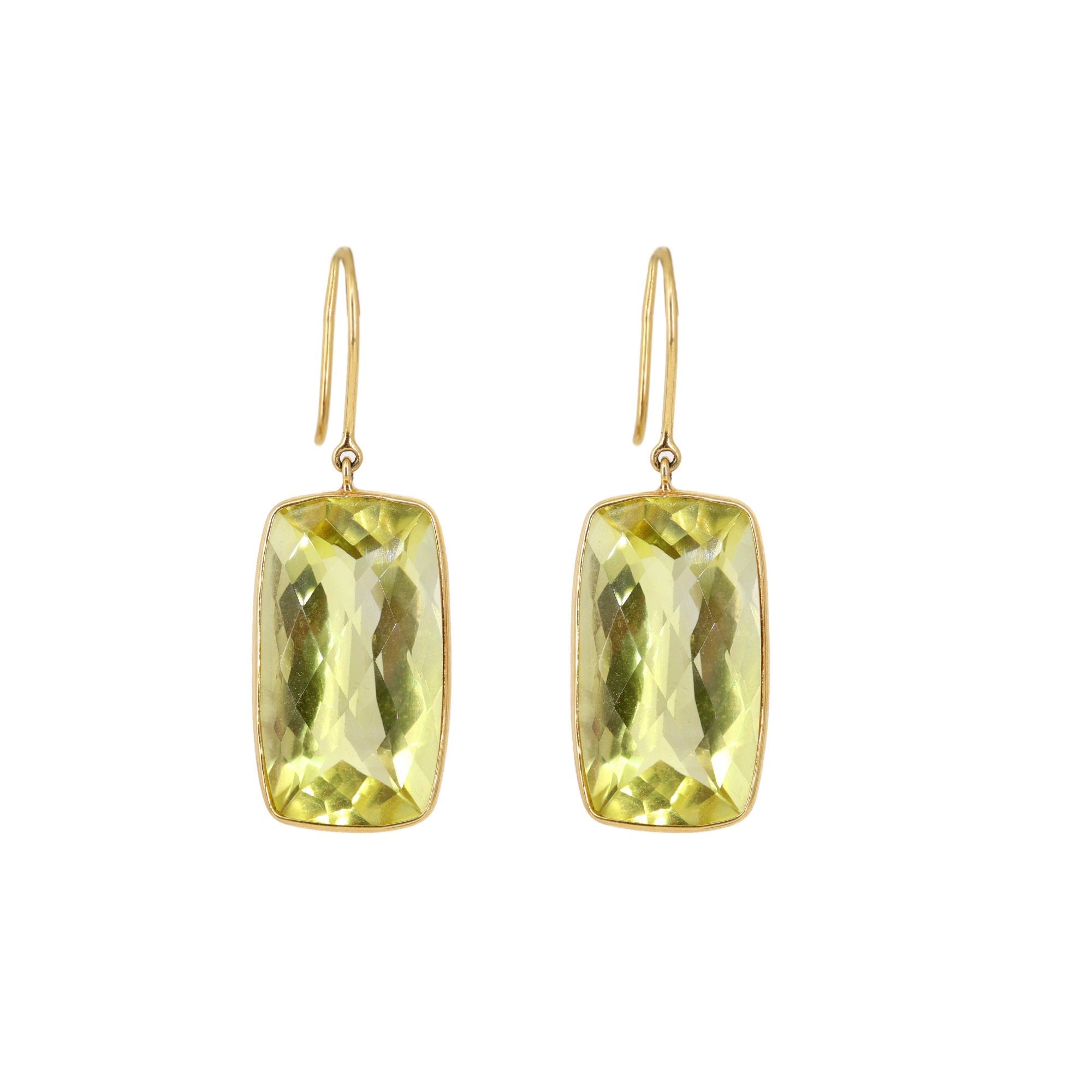 Lemon Topaz Statement Earring 18K Gold