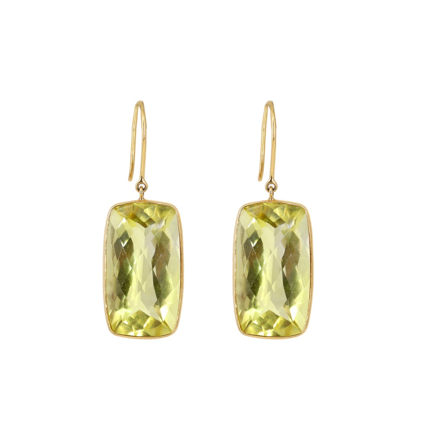 Lemon Topaz Statement Earring 18K Gold