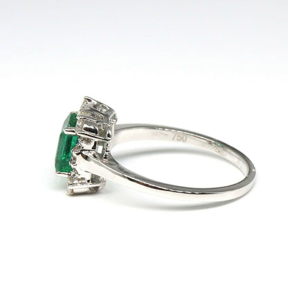 Handmade Emerald Ring 18K Gold