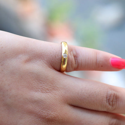Dainty Yellow Ring 18K Gold