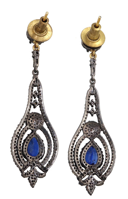 Very Beautiful Kyanite Designer Earring Gold