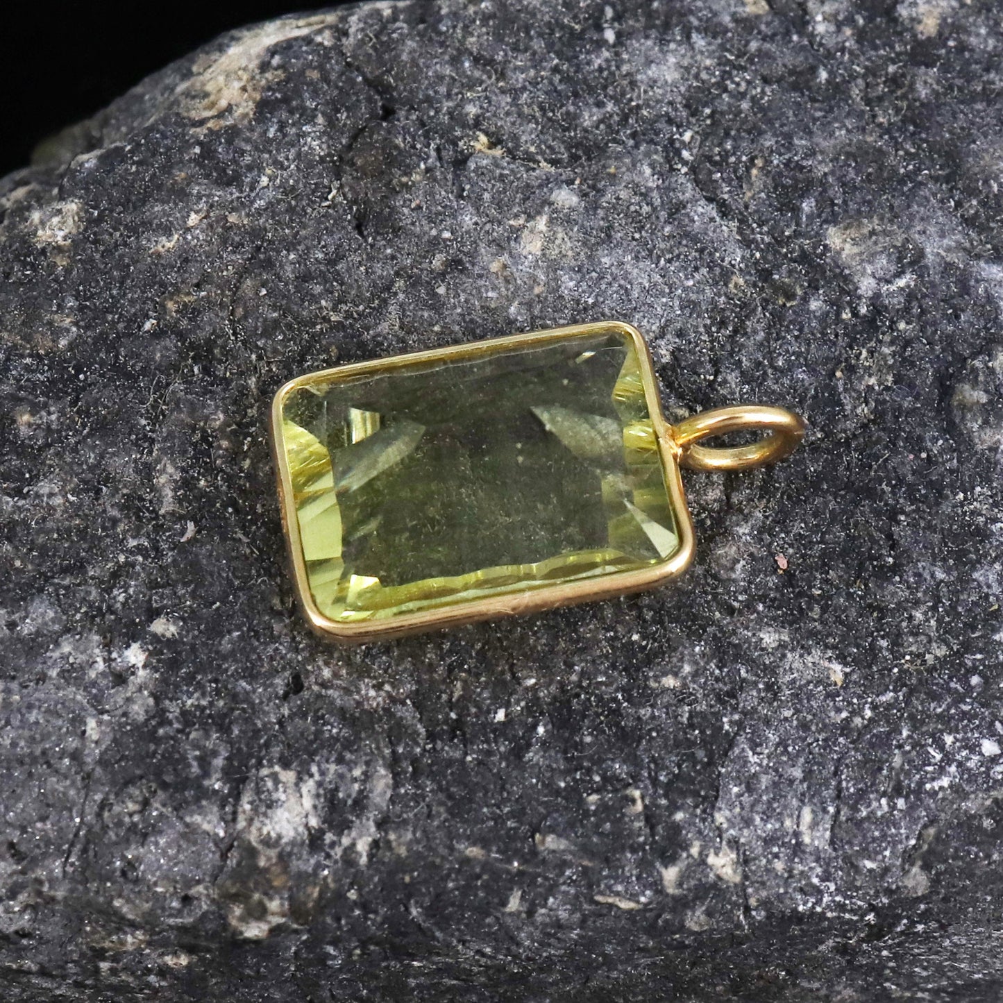 Lemon Topaz Necklace 14K Gold