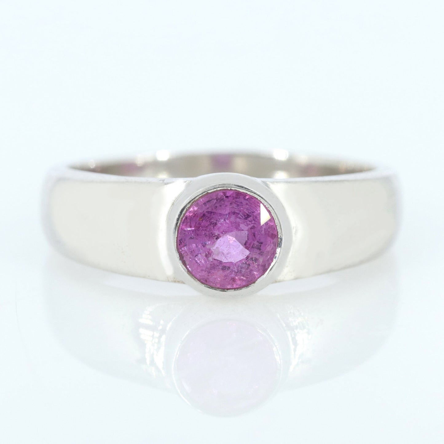 Pink Sapphire Ring Silver