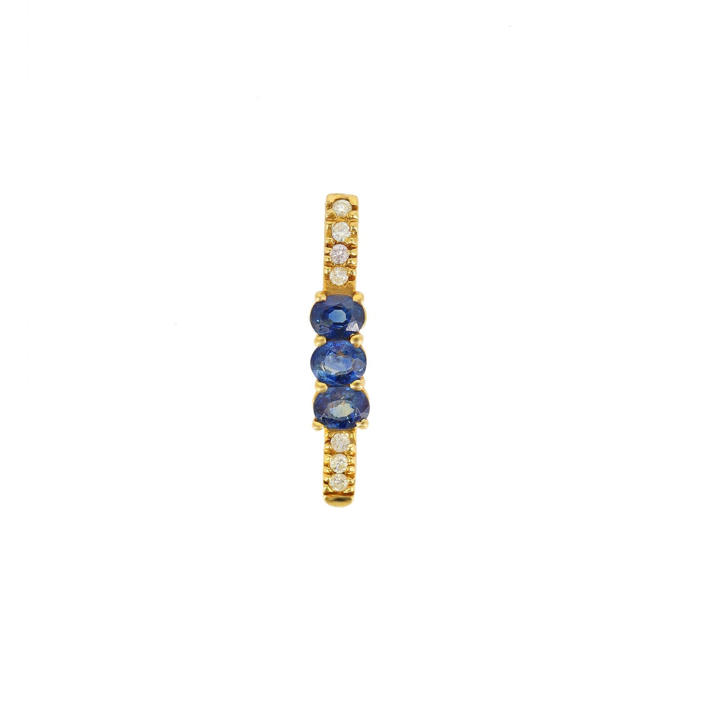 Yellow Blue Sapphire Pendant 18K Gold
