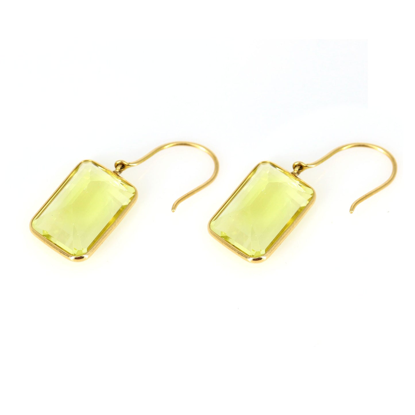 Yellow Lemon Topaz Earring 18K Gold