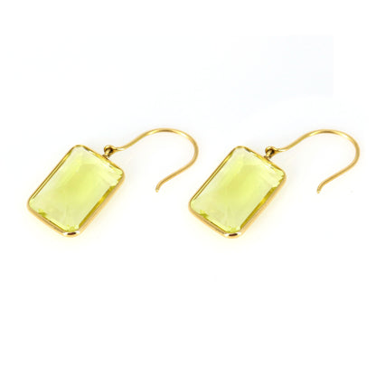 Yellow Lemon Topaz Earring 18K Gold