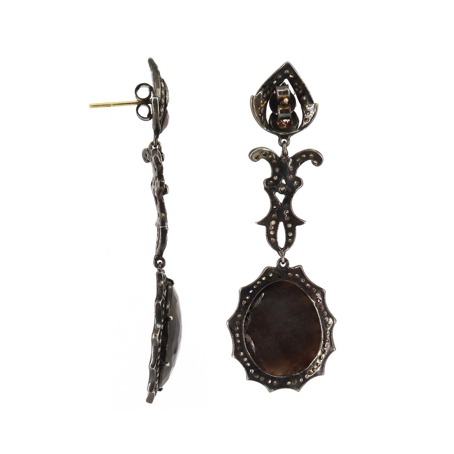 Victorian Silk Sapphire Nad Color Earring