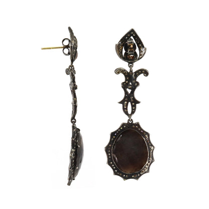 Victorian Silk Sapphire Nad Color Earring