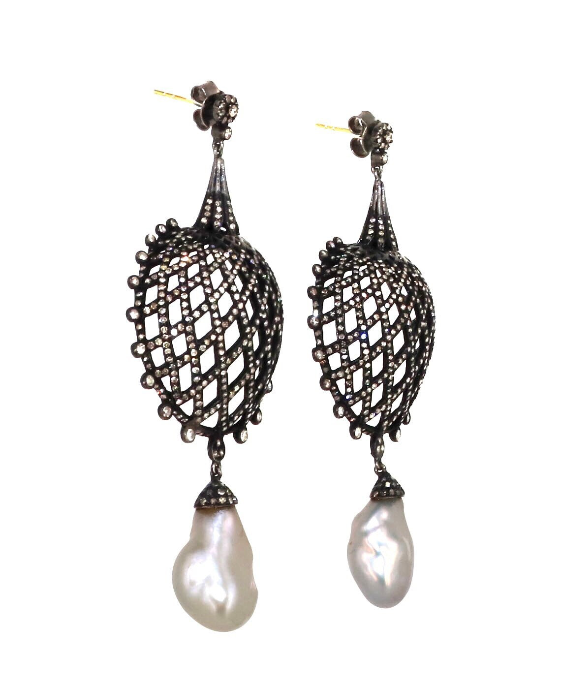 Exclusively Designed Vintage Replica Victorian Earring Gold