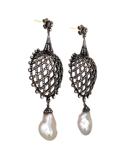 Exclusively Designed Vintage Replica Victorian Earring Gold