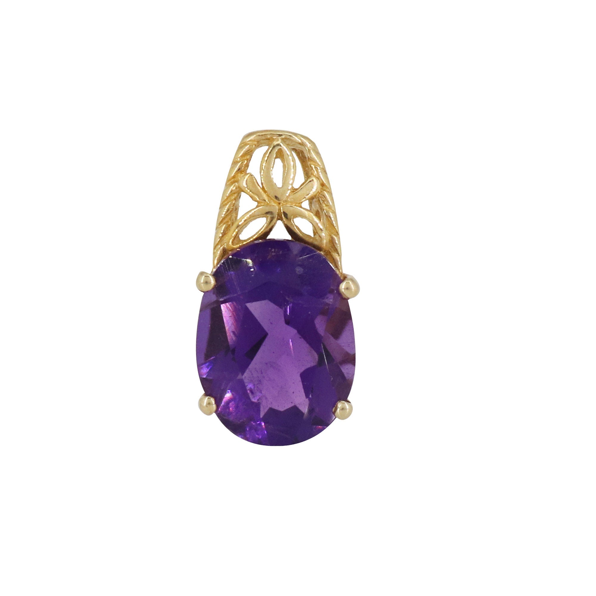 Amethyst Pendant 14K Gold