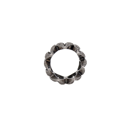 Lips Pave Ring Silver