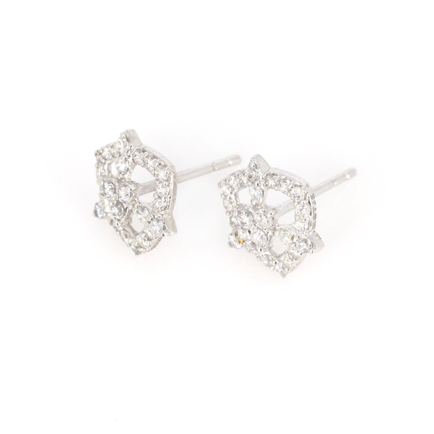 White Studs 0.64 Earring 18K Gold