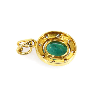 Yellow Emerald Pendant 18K Gold