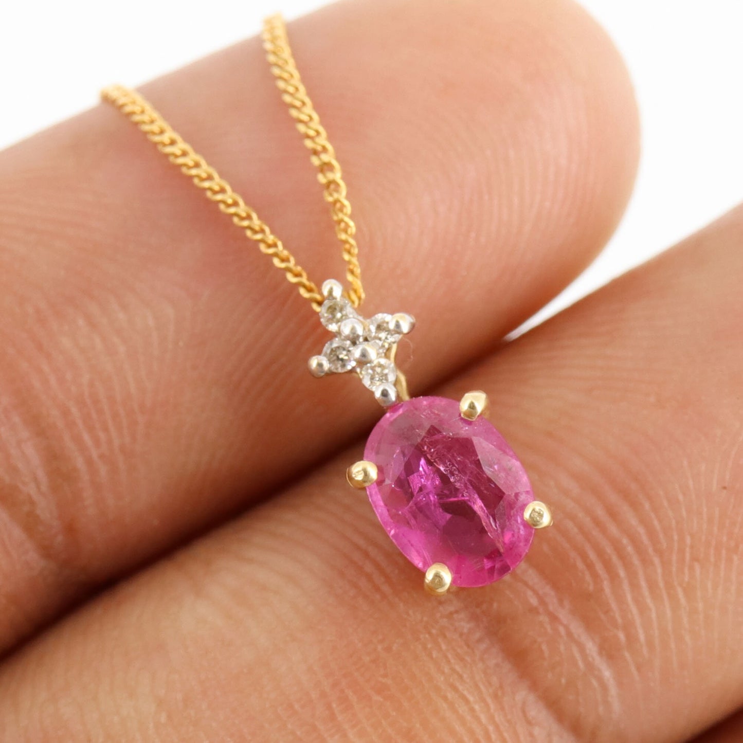 Ruby Pendant 14K Gold
