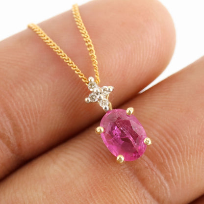 Ruby Pendant 14K Gold