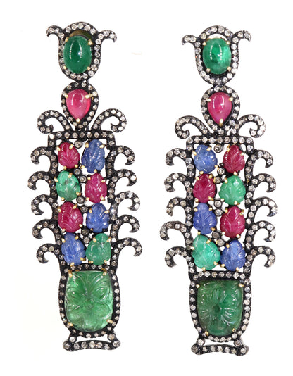 Exclusively Designed Vintage Replica Victorian Earring Gold