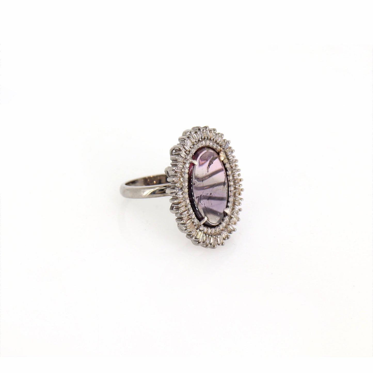 Multi Color Stone Ring Silver