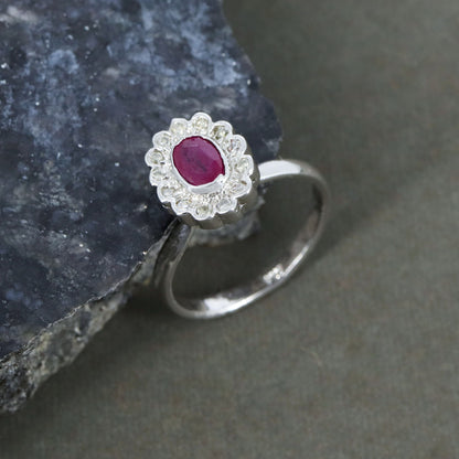 Ruby Ring Silver