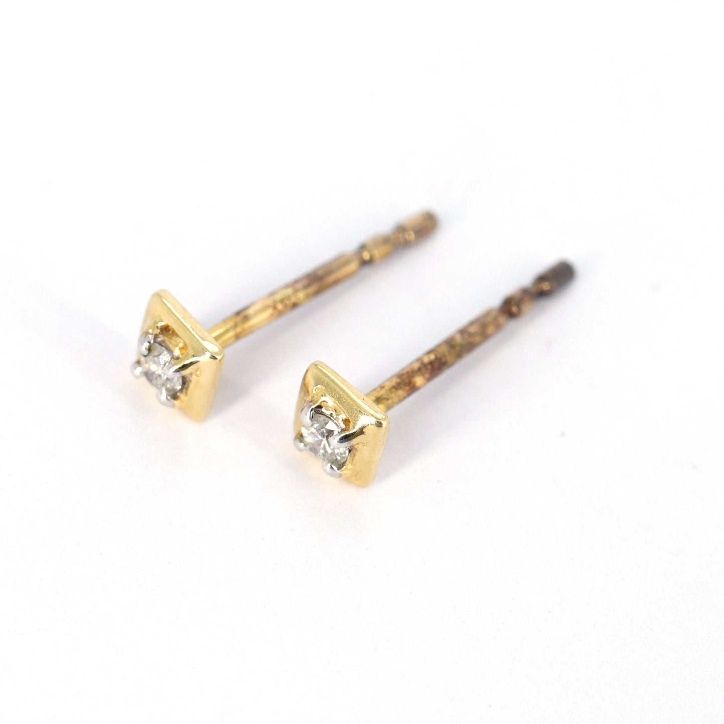 0.09 Studs Yellow Studs Real Earring 14K Gold